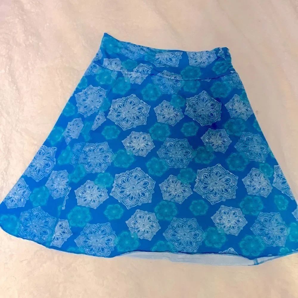 TRANQUILITY CLOTHING- BLUE MANDALA MINDI SKIRT S/M